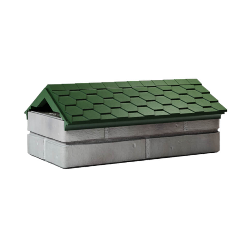 Парапет Zking Эверест Зеленый с посадкой на 1 кирпич (200/225/255мм) Белая Калитва фото