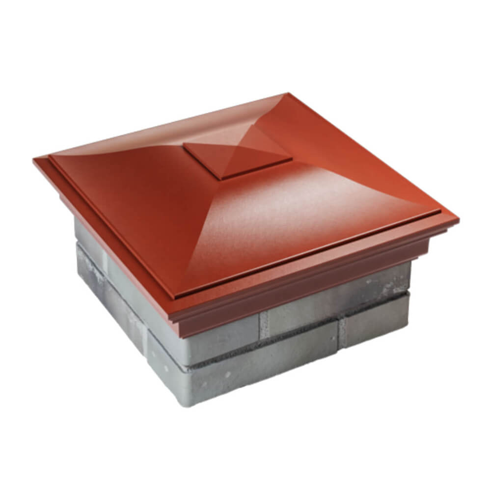 Колпак Zking Монблан Красный на столб 1.5х1.5 еврокирпича 0.7НФ (355х355мм) в Белой Калитве фото