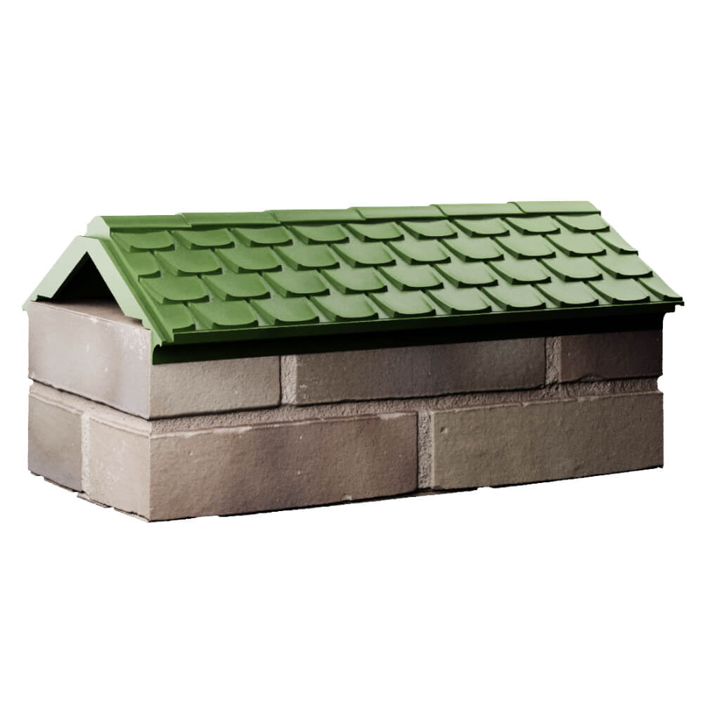 Парапет Zking Эльбрус Зеленый с посадкой на 1 кирпич (255мм) Белая Калитва фото