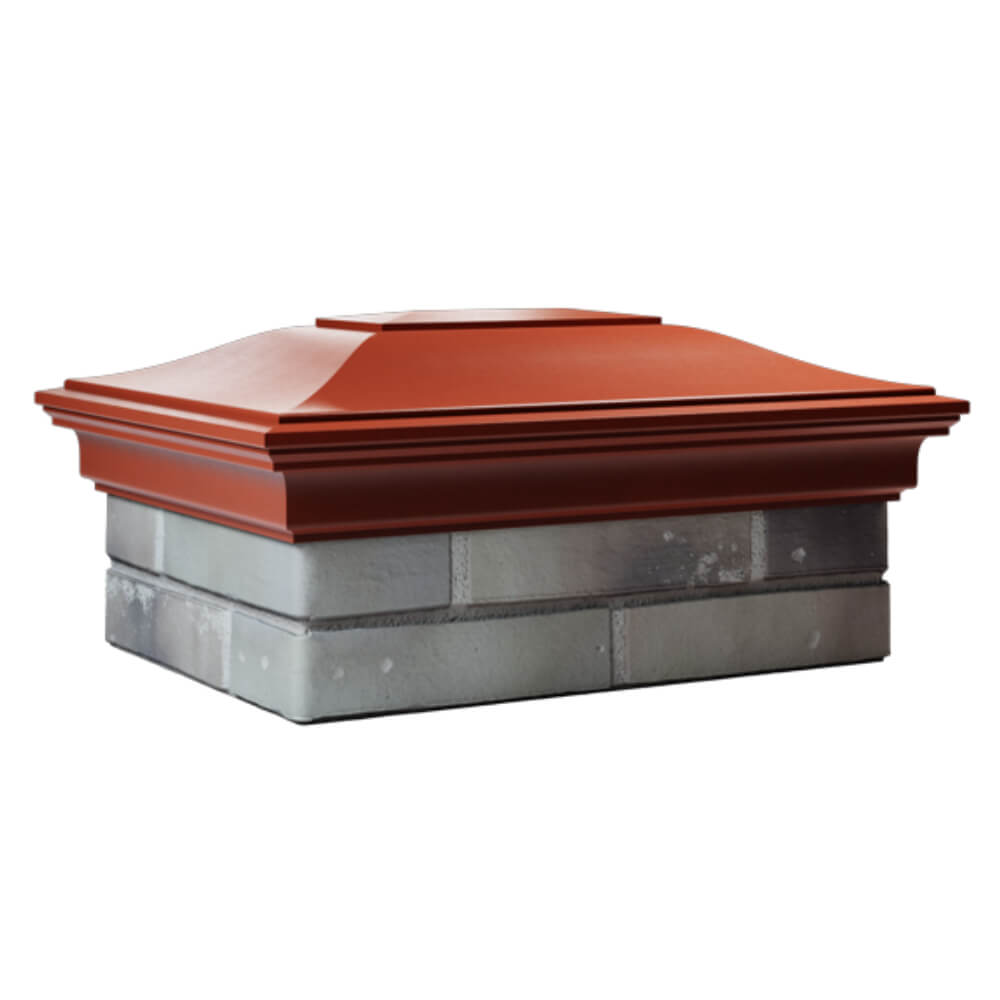 Колпак Zking Монблан Красный на столб 2х1.5 кирпича (515х385мм) в Белой Калитве фото