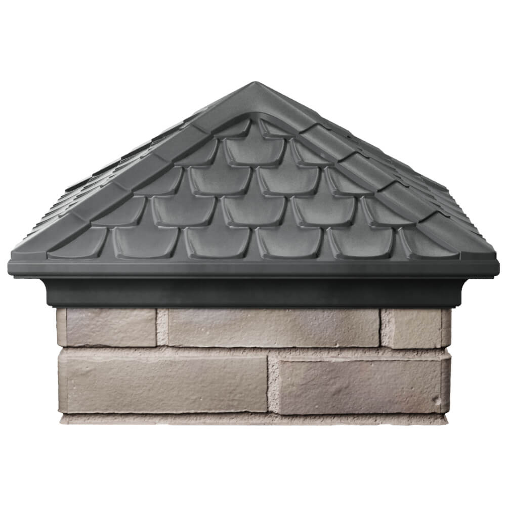 Колпак Zking Эльбрус Серый на столб 1.5х1.5 кирпича (385х385мм) Белая Калитва фото