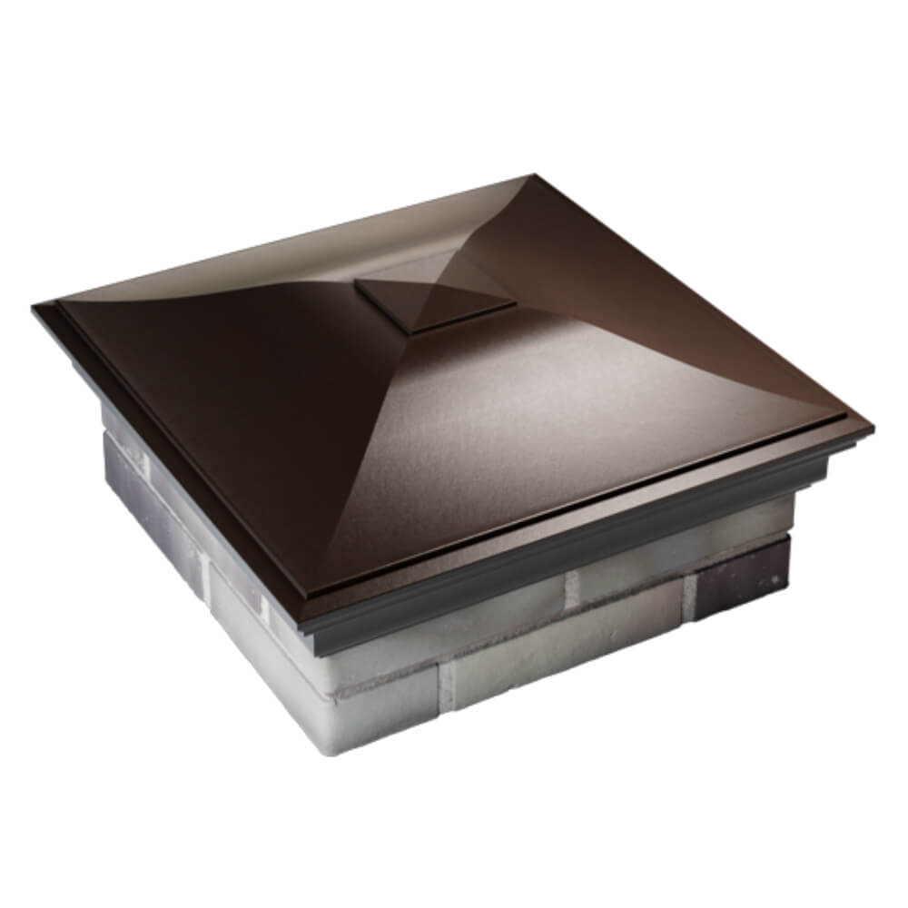 Колпак Zking Монблан Коричневый на столб 2х2 кирпича (515х515мм) Белая Калитва фото