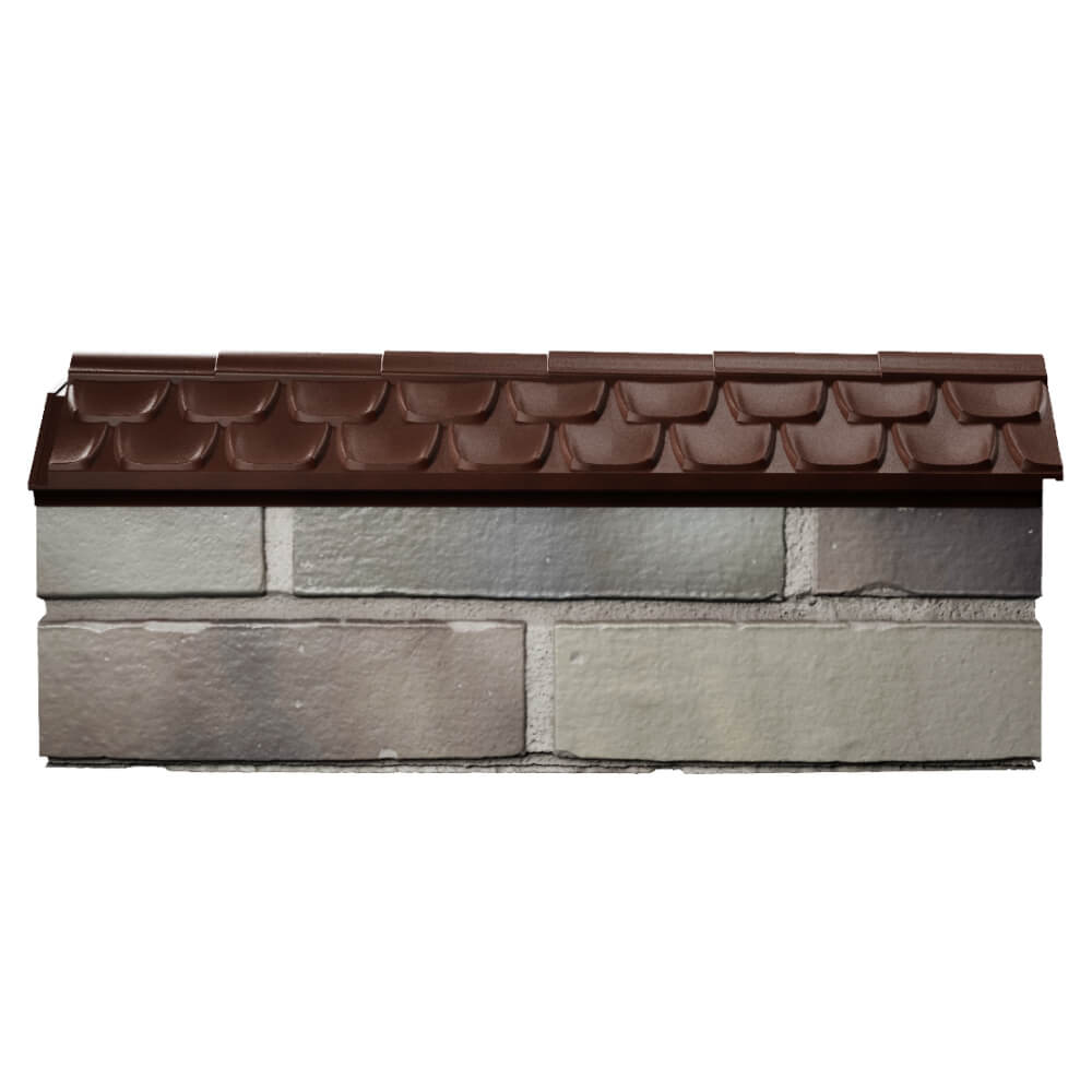 Парапет Zking Эльбрус Коричневый с посадкой на 0.5 кирпича (130мм) в Белой Калитве фото