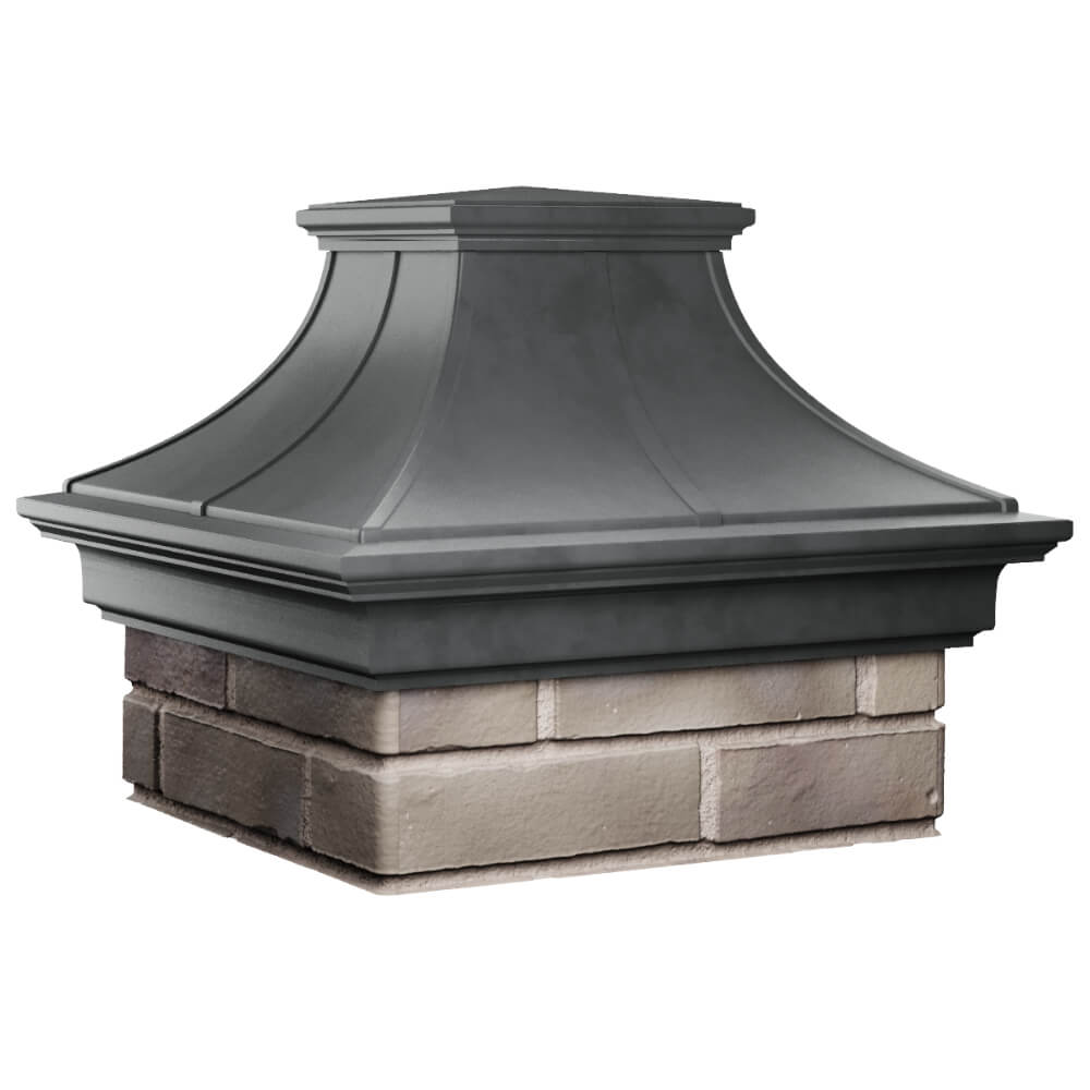 Колпак Zking Монблан Премиум Серый на столб 1.5х1.5 кирпича (385х385мм) в Белой Калитве фото