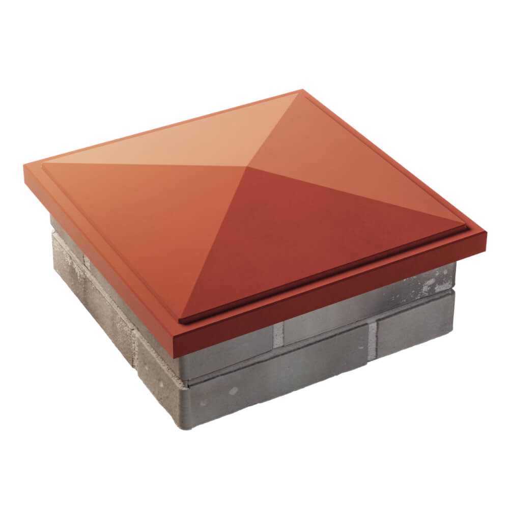 Колпак Zking БонаМоно Красный на столб 1.5х1.5 кирпича (385х385, 400х400мм) в Белой Калитве фото