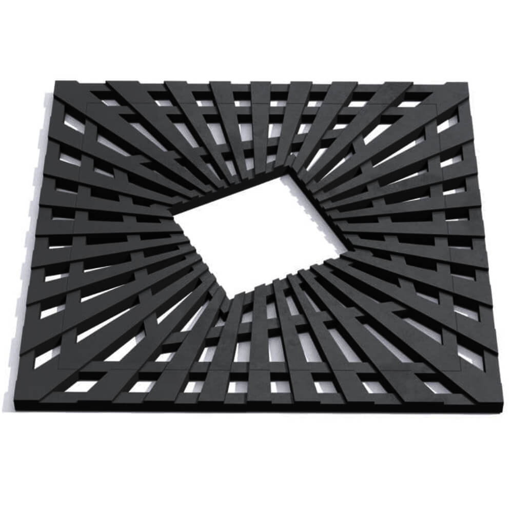 Приствольная решетка для дерева ZKING ATMOSPHERE 1.2х1.2м Черная Белая Калитва фото