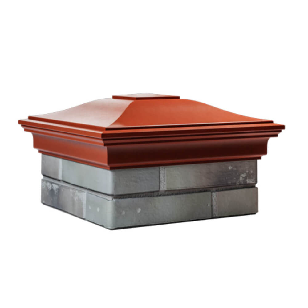 Колпак Zking Монблан Красный на столб 1.5х1.5 еврокирпича 0.7НФ (355х355мм) в Белой Калитве фото