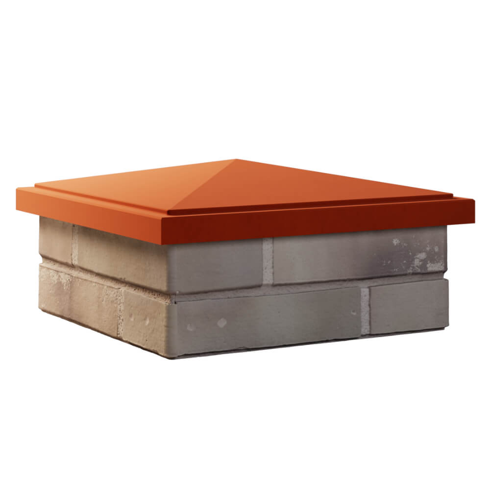 Колпак Zking БонаМоно Красный на столб 1.5х1.5 кирпича (385х385, 400х400мм) в Белой Калитве фото