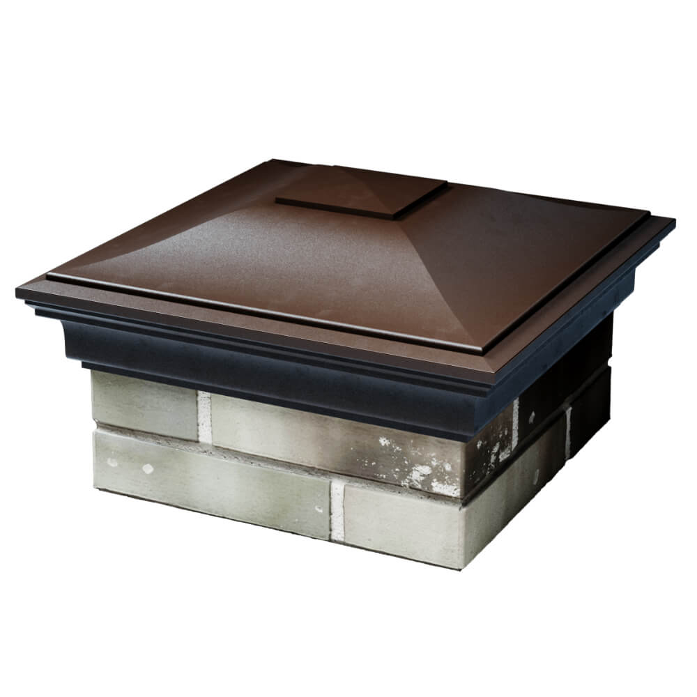 Колпак Zking Монблан Коричневый на столб 1.5х1.5 кирпича (385х385мм) в Белой Калитве фото