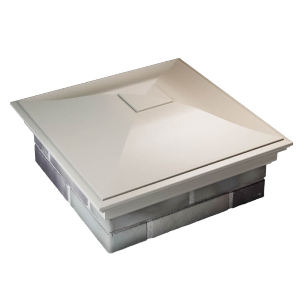 Колпак Zking Монблан Бежевый на столб 2х2 кирпича (515х515мм) Белая Калитва фото