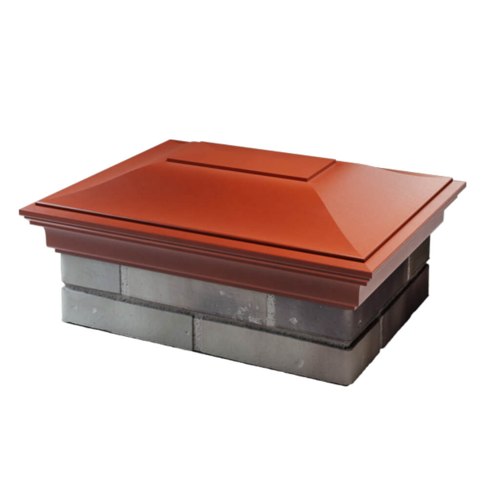 Колпак Zking Монблан Красный на столб 2х1.5 кирпича (515х385мм) в Белой Калитве фото