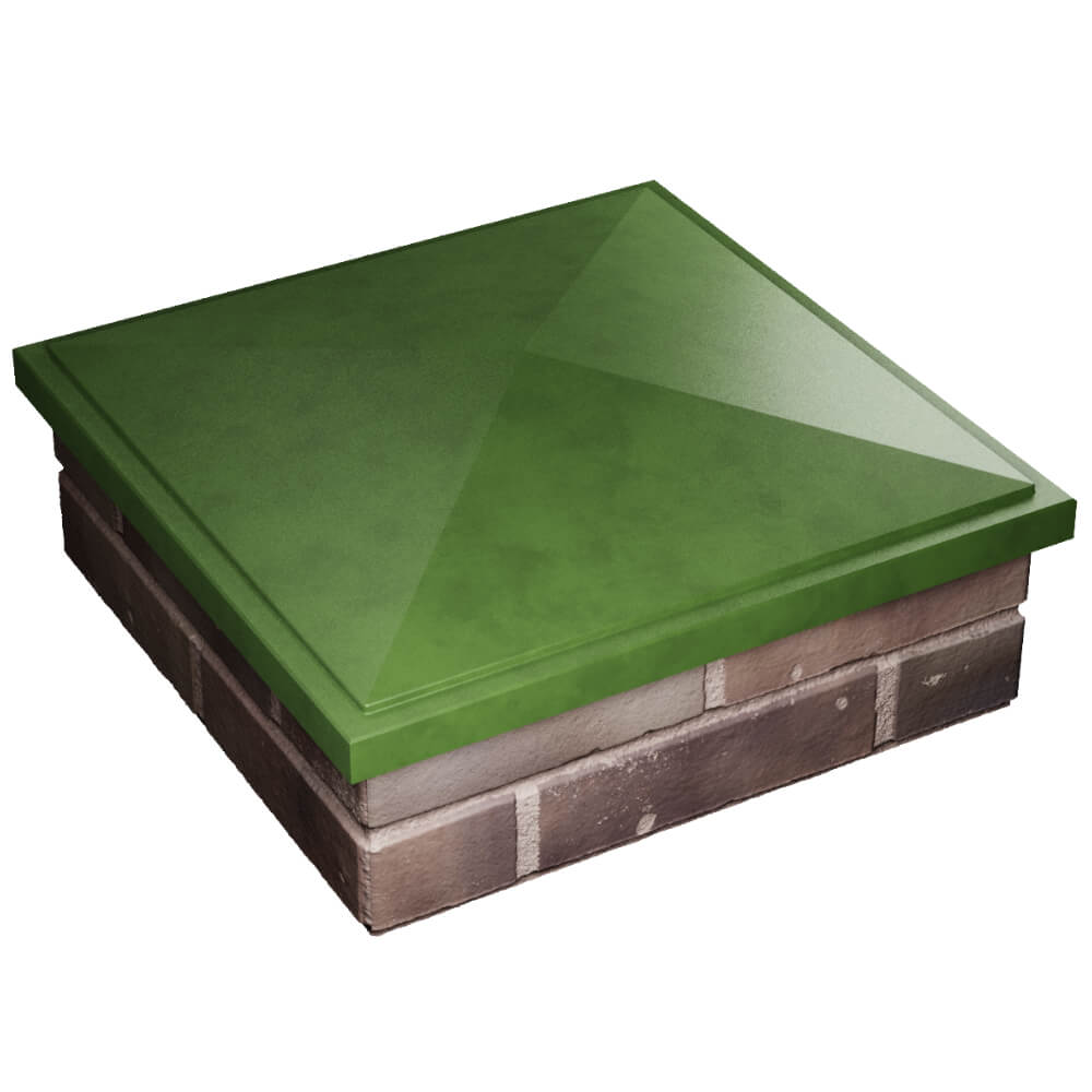 Колпак Zking БонаМоно Зеленый на столб 2х2 кирпича (515х515, 530х530мм) в Белой Калитве фото