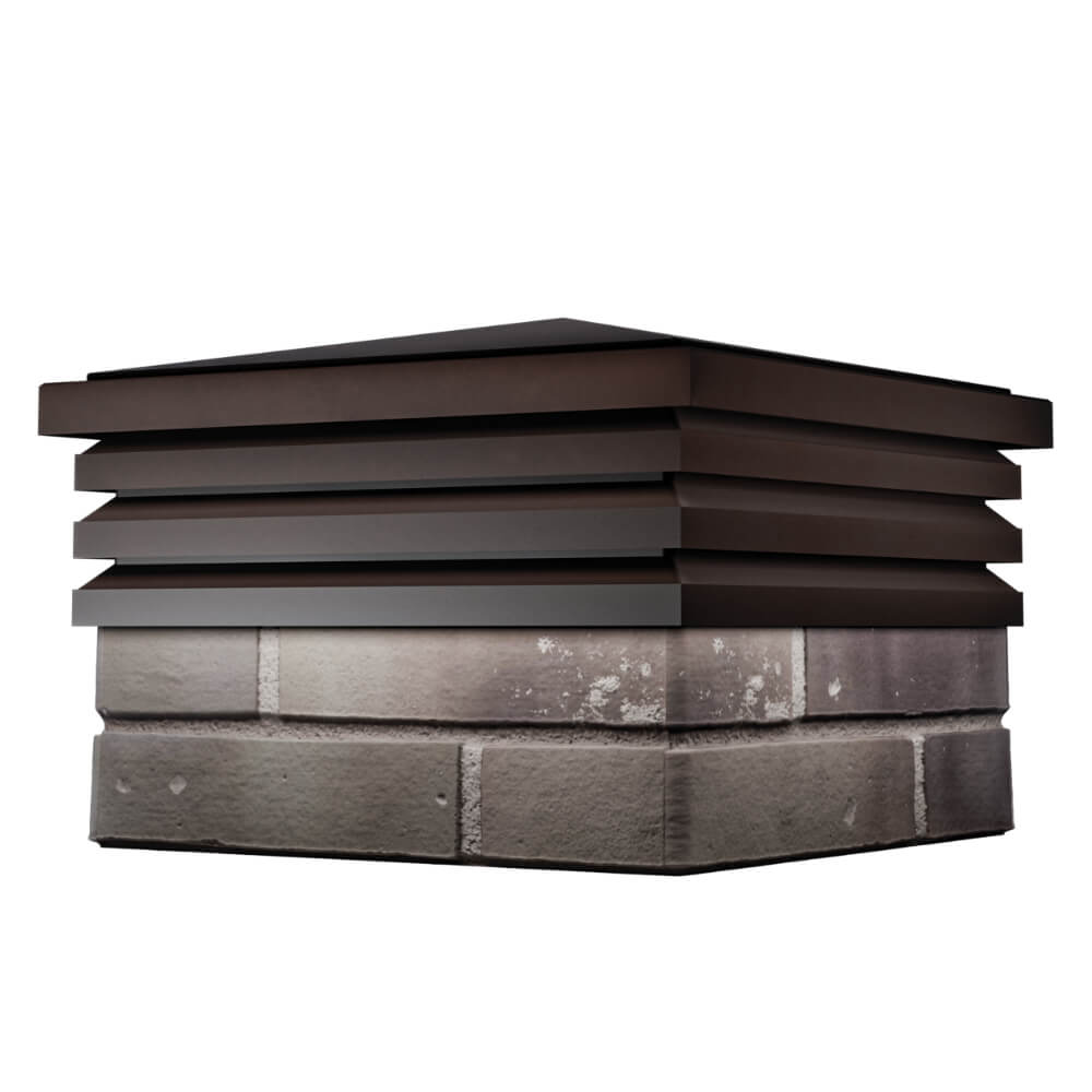 Колпак Zking Бона ХайТек Коричневый на столб 1.5х1.5 кирпича (385х385мм) в Белой Калитве фото