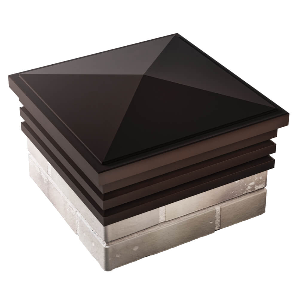 Колпак Zking Бона ХайТек Коричневый на столб 1.5х1.5 кирпича (385х385мм) в Белой Калитве фото