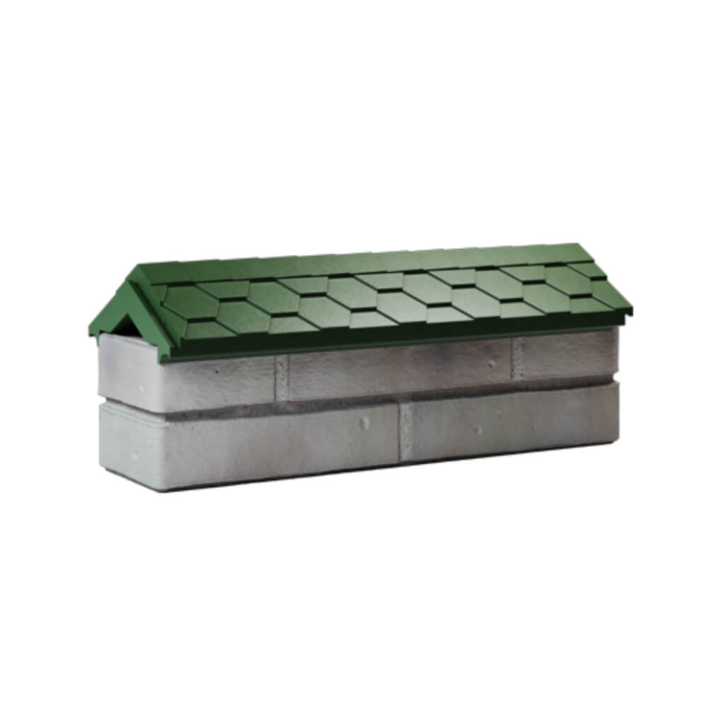 Парапет Zking Эверест Зеленый с посадкой на 0.5 кирпича (130мм) Белая Калитва фото