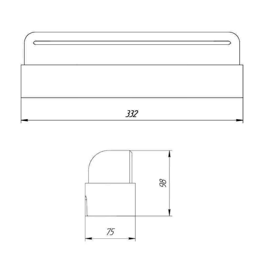 LED Светильник для шаговой плиты STONE Светлая Галька 330х75х98мм в Белой Калитве фото