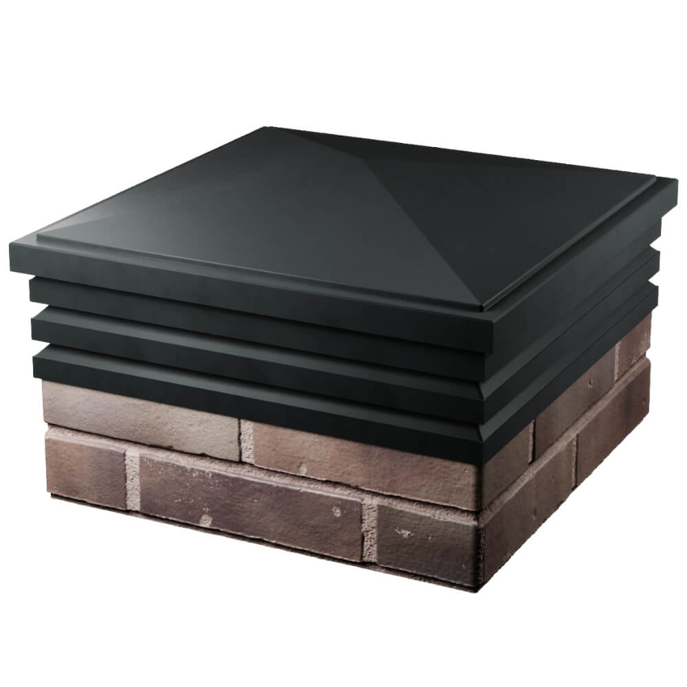 Колпак Zking Бона ХайТек Черный на столб 2х2 кирпича (513х513мм) в Белой Калитве фото