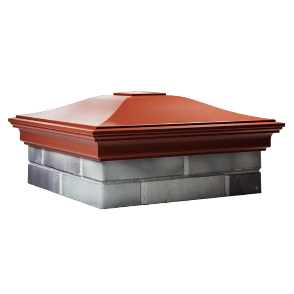 Колпак Zking Монблан Красный на столб 2х2 кирпича (515х515мм) в Белой Калитве фото