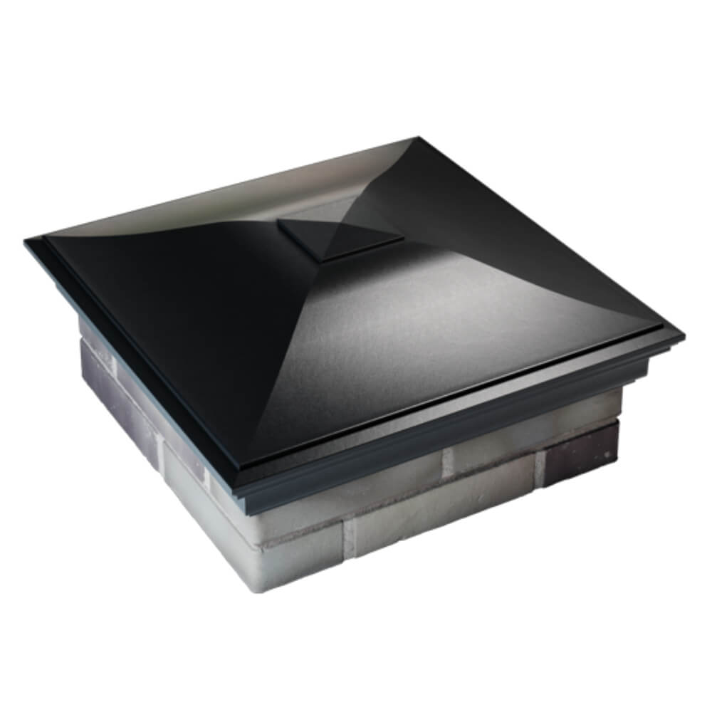 Колпак Zking Монблан Черный на столб 2х2 кирпича (515х515мм) Белая Калитва фото