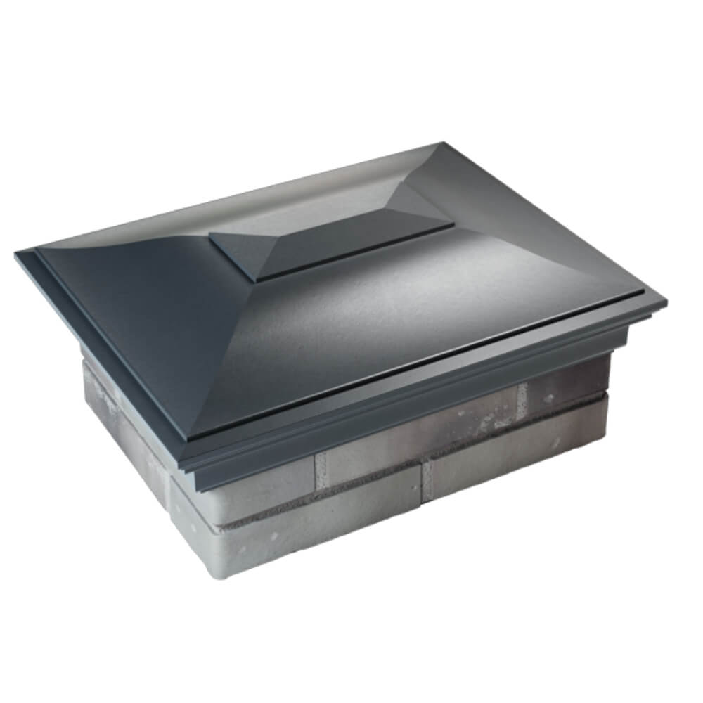 Колпак Zking Монблан Серый на столб 2х1.5 кирпича (515х385мм) Белая Калитва фото