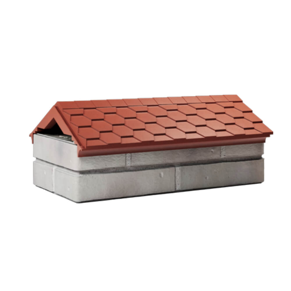 Парапет Zking Эверест Красный с посадкой на 1 кирпич (200/225/255мм) Белая Калитва фото