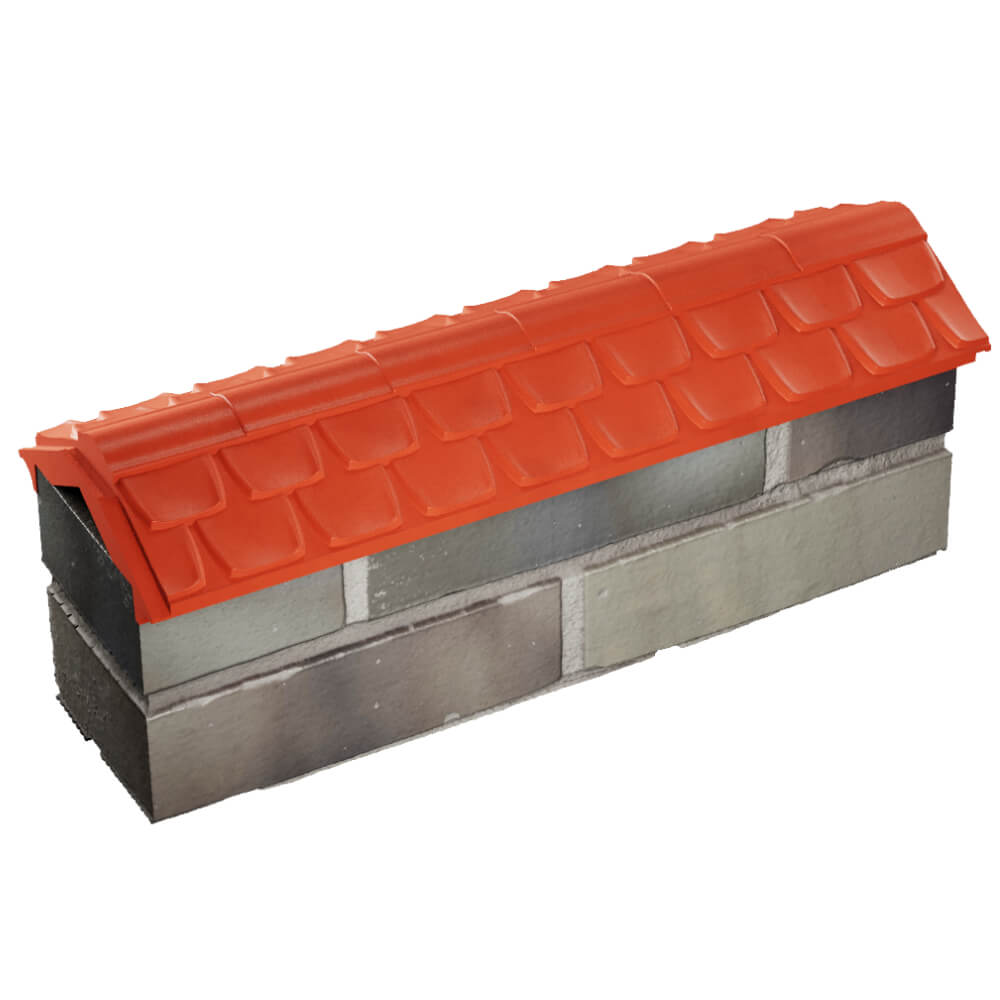 Парапет Zking Эльбрус Красный с посадкой на 0.5 кирпича (130мм) в Белой Калитве фото