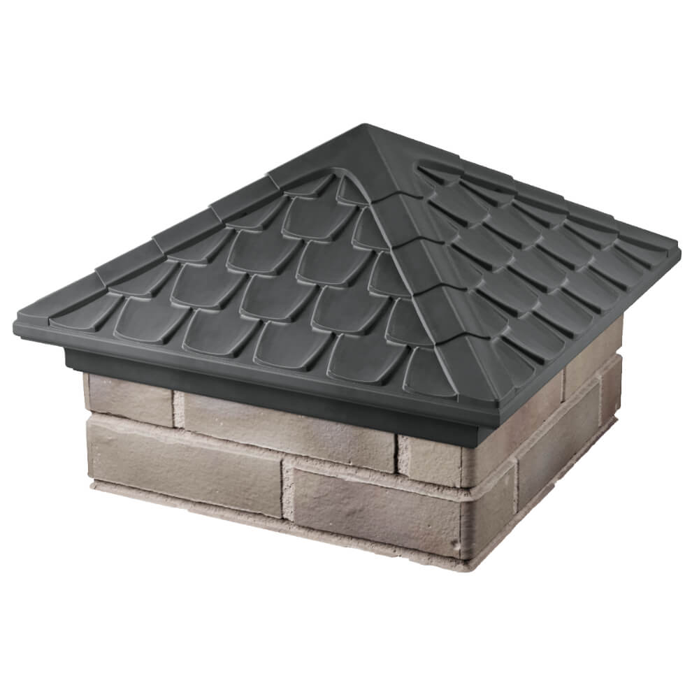 Колпак Zking Эльбрус Серый на столб 1.5х1.5 кирпича (385х385мм) в Белой Калитве фото