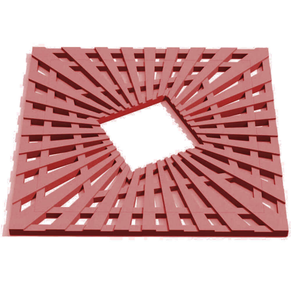 Приствольная решетка для дерева ZKING ATMOSPHERE 1.2х1.2м Красная Белая Калитва фото