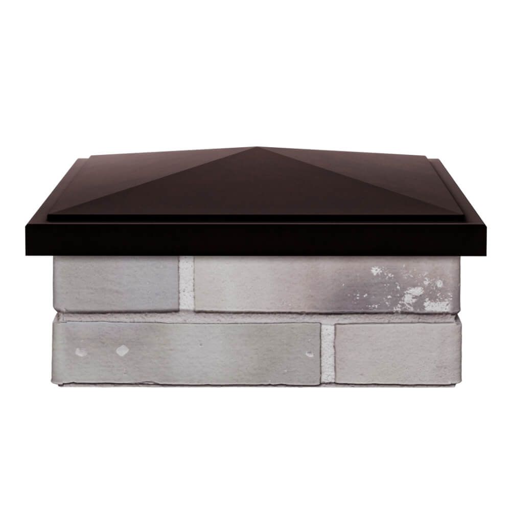 Колпак Zking БонаМоно Коричневый на столб 1.5х1.5 кирпича (385х385, 400х400мм) Белая Калитва фото