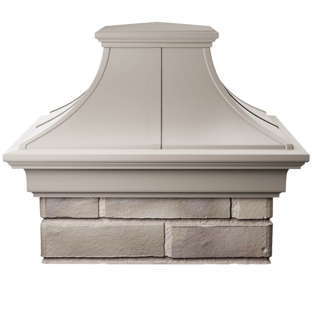 Колпак Zking Монблан Премиум Бежевый на столб 1.5х1.5 кирпича (385х385мм) Белая Калитва фото