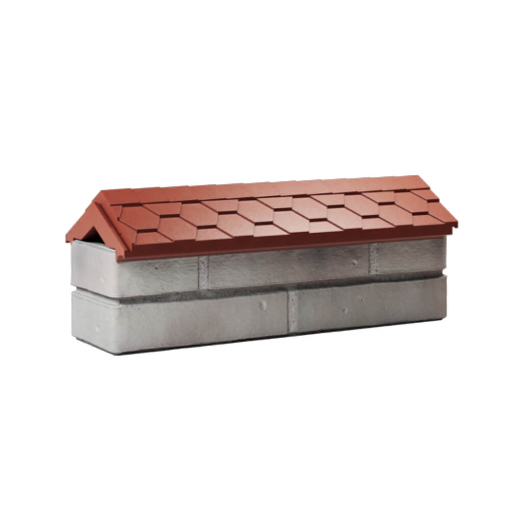 Парапет Zking Эверест Красный с посадкой на 0.5 кирпича (130мм) Белая Калитва фото