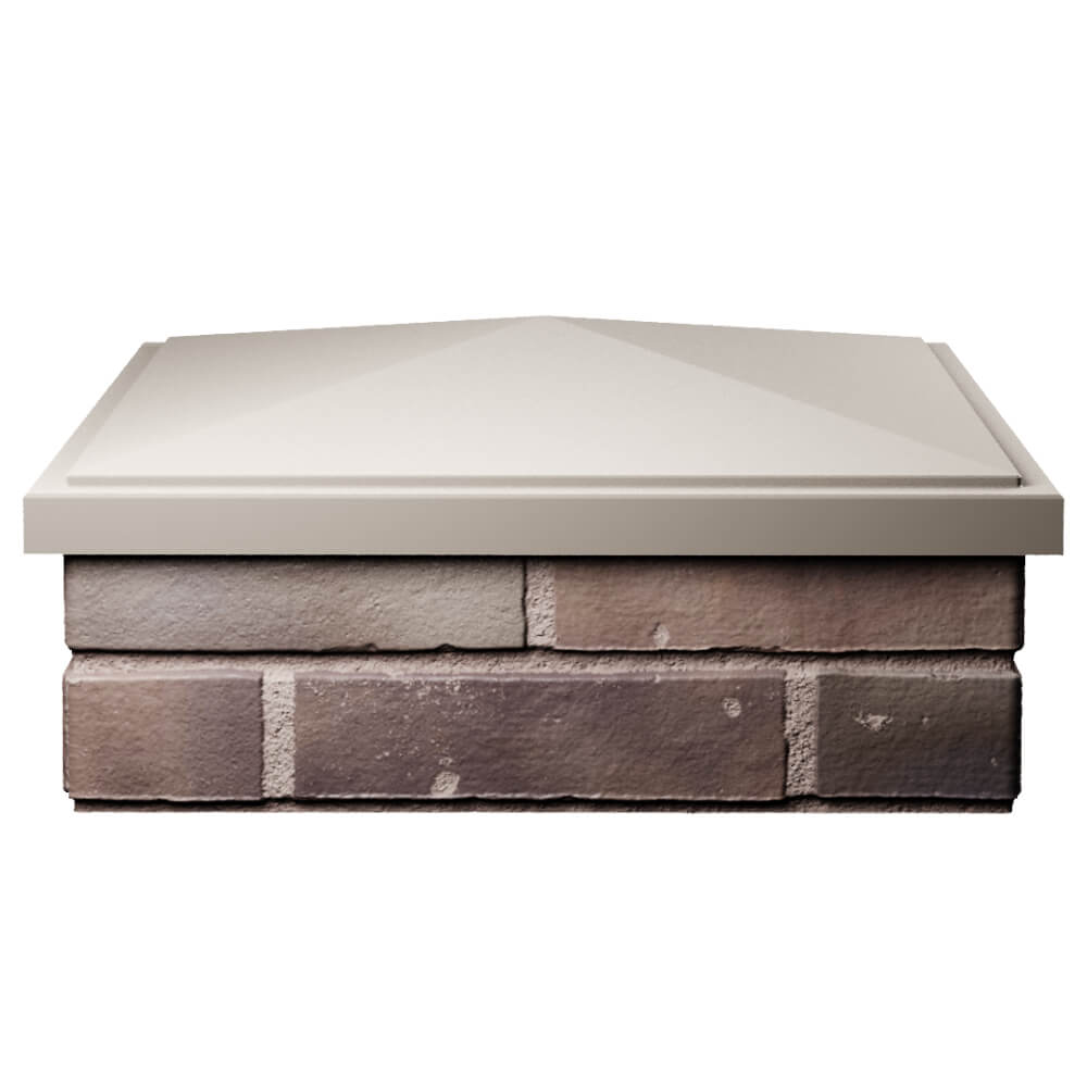 Колпак Zking БонаМоно Бежевый на столб 2х2 кирпича (515х515, 530х530мм) Белая Калитва фото