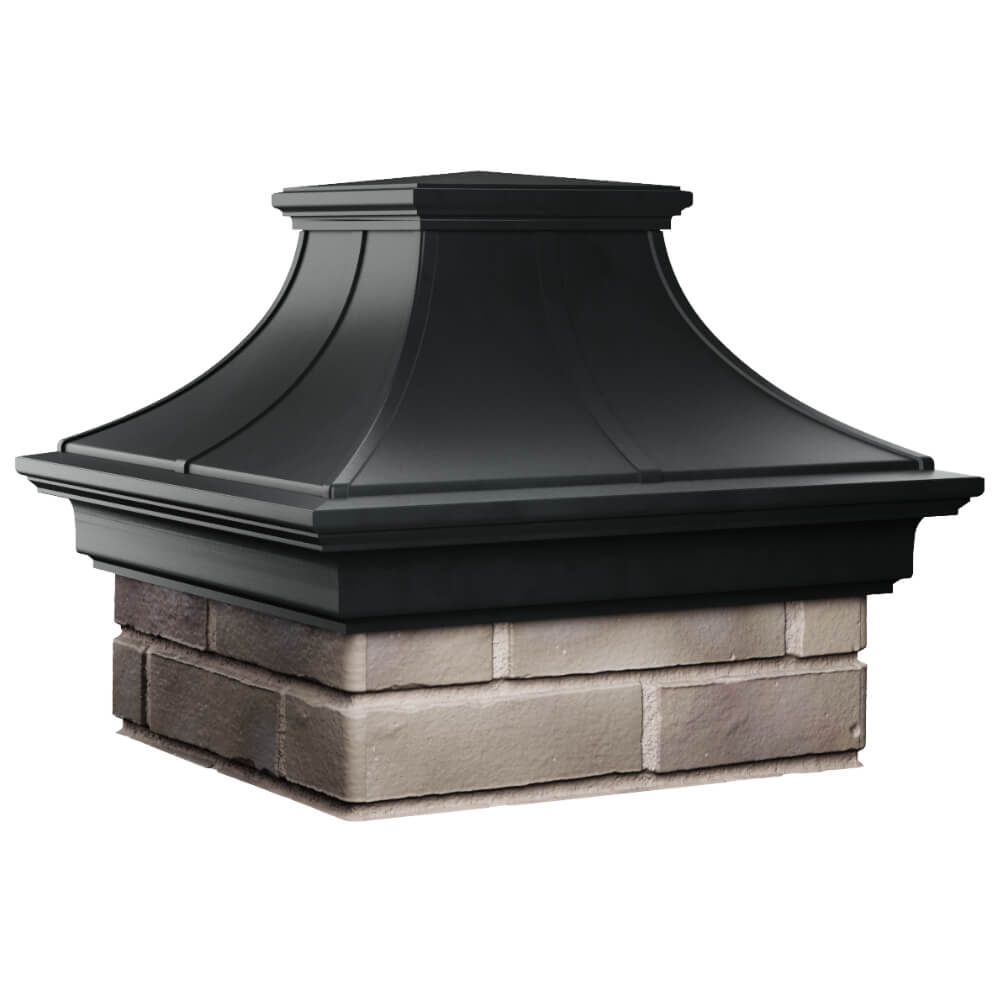 Колпак Zking Монблан Премиум Черный на столб 1.5х1.5 кирпича (385х385мм) в Белой Калитве фото