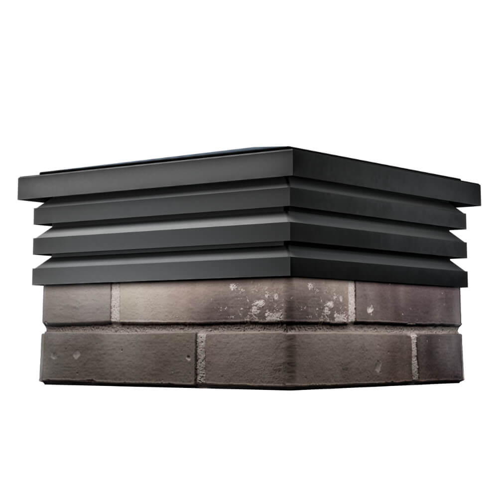 Колпак Zking Бона ХайТек Черный на столб 1.5х1.5 кирпича (385х385мм) в Белой Калитве фото