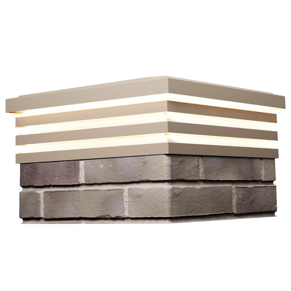 Колпак Zking Бона ХайТек Бежевый на столб 1.5х1.5 кирпича (385х385мм) с подсветкой в Белой Калитве фото