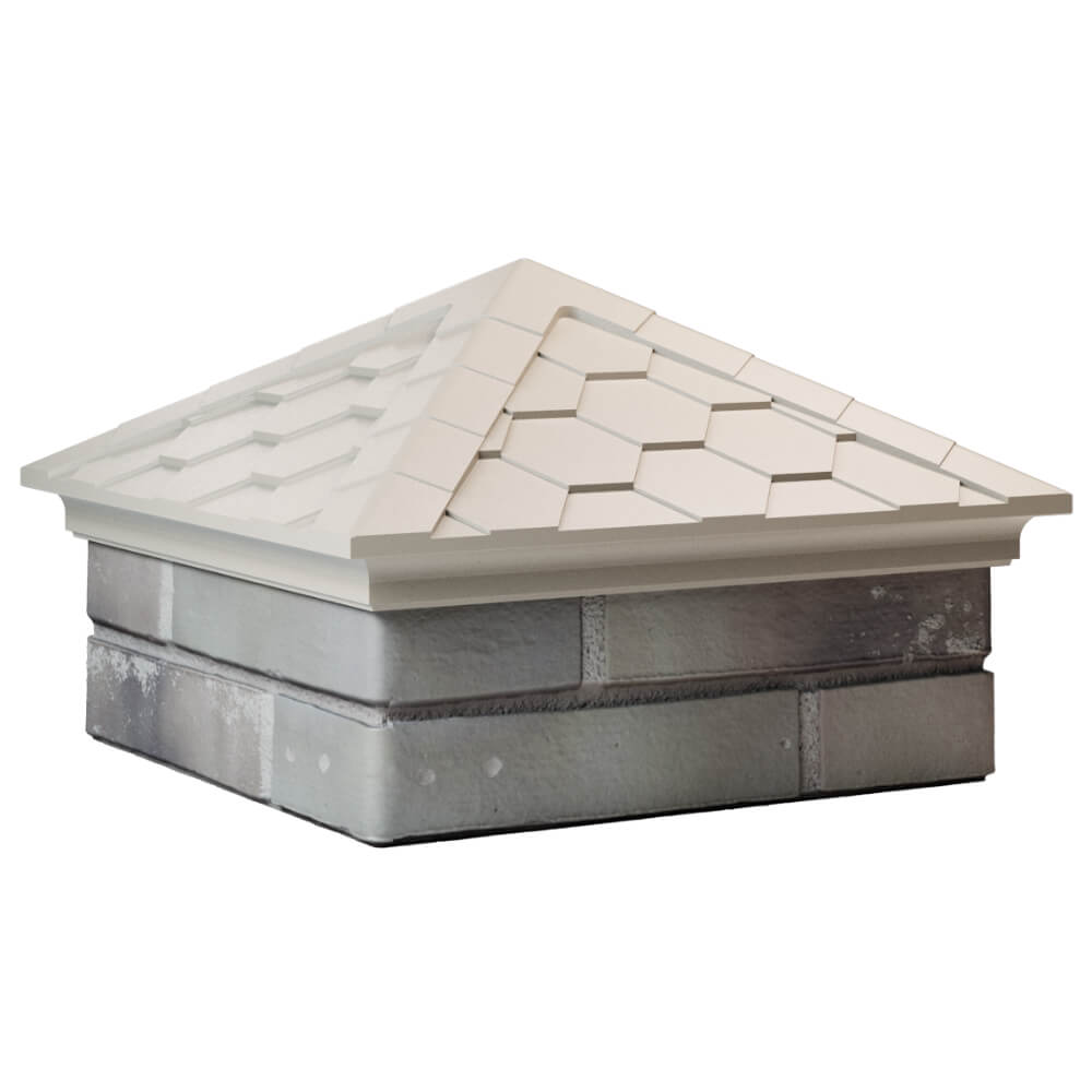 Колпак Zking Эверест Бежевый на столб 1.5х1.5 кирпича (390х390мм) в Белой Калитве фото