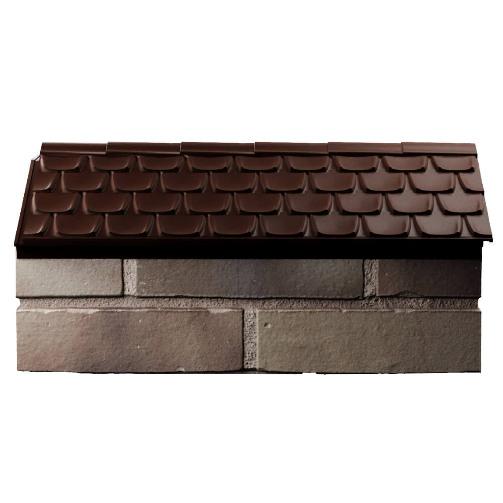 Парапет Zking Эльбрус Коричневый с посадкой на 1 кирпич (255мм) в Белой Калитве фото