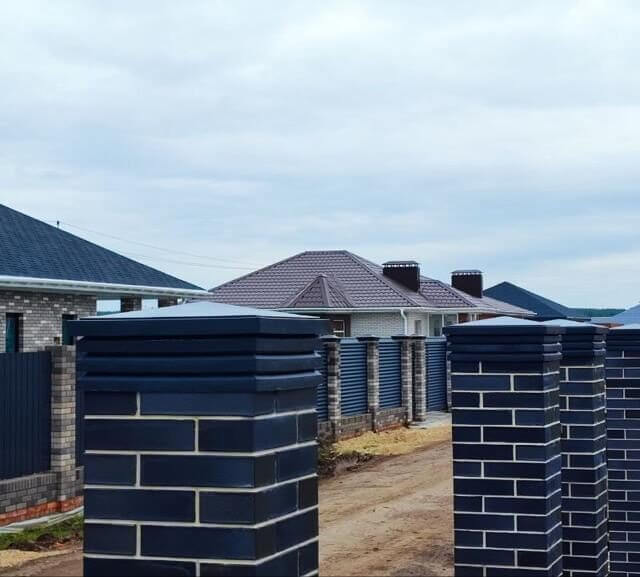 Колпак Zking Бона ХайТек Серый на столб 1.5х1.5 кирпича (385х385мм) в Белой Калитве фото