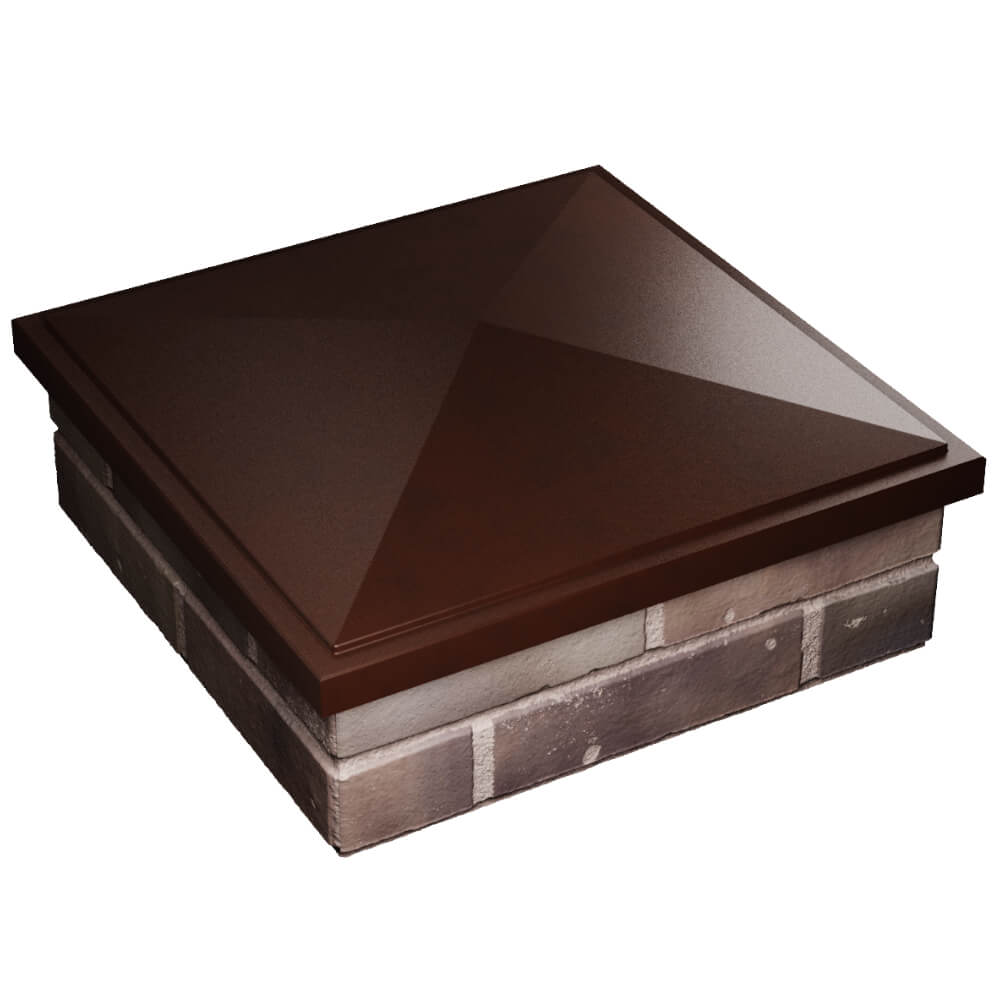 Колпак Zking БонаМоно Коричневый на столб 2х2 кирпича (515х515, 530х530мм) в Белой Калитве фото