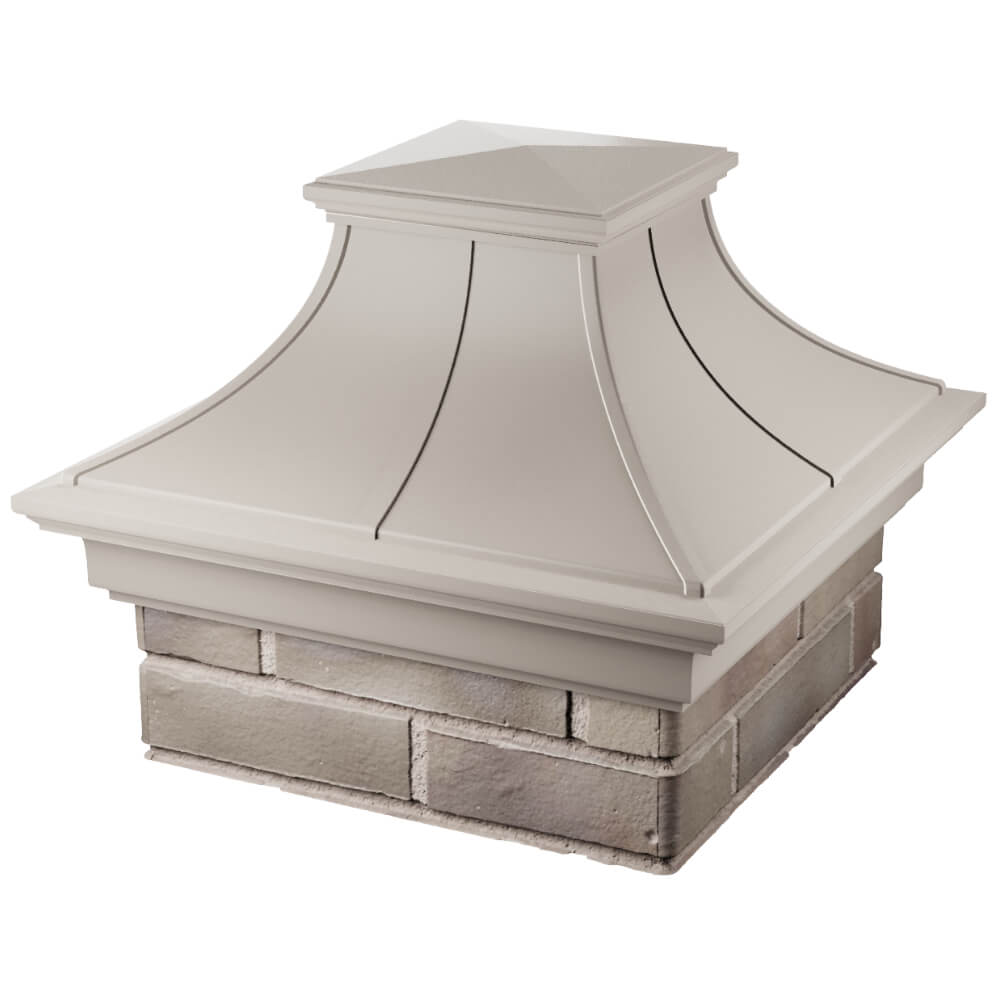 Колпак Zking Монблан Премиум Бежевый на столб 1.5х1.5 кирпича (385х385мм) в Белой Калитве фото