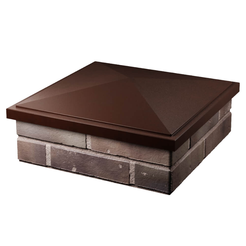 Колпак Zking БонаМоно Коричневый на столб 2х2 кирпича (515х515, 530х530мм) в Белой Калитве фото