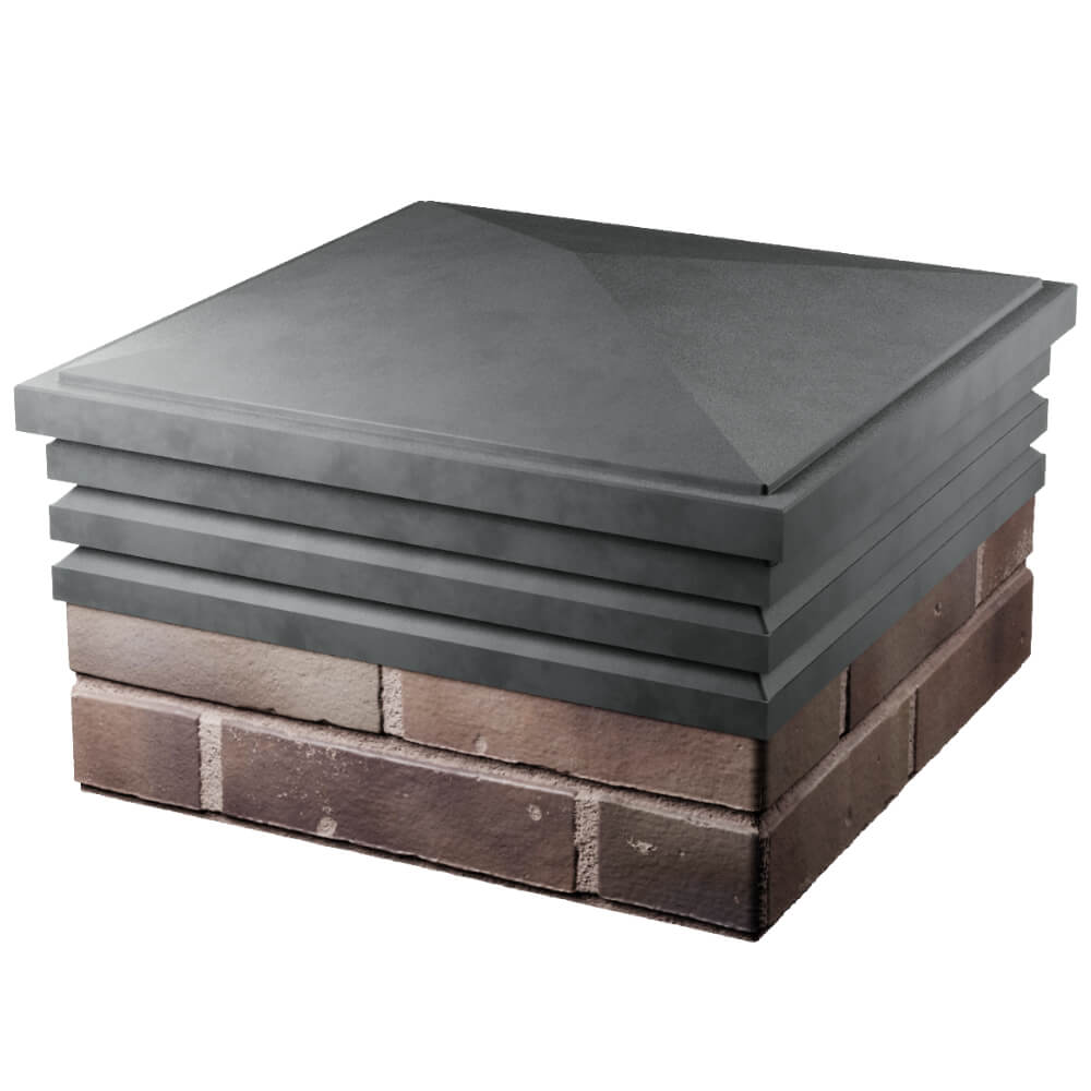 Колпак Zking Бона ХайТек Серый на столб 2х2 кирпича (513х513мм) в Белой Калитве фото