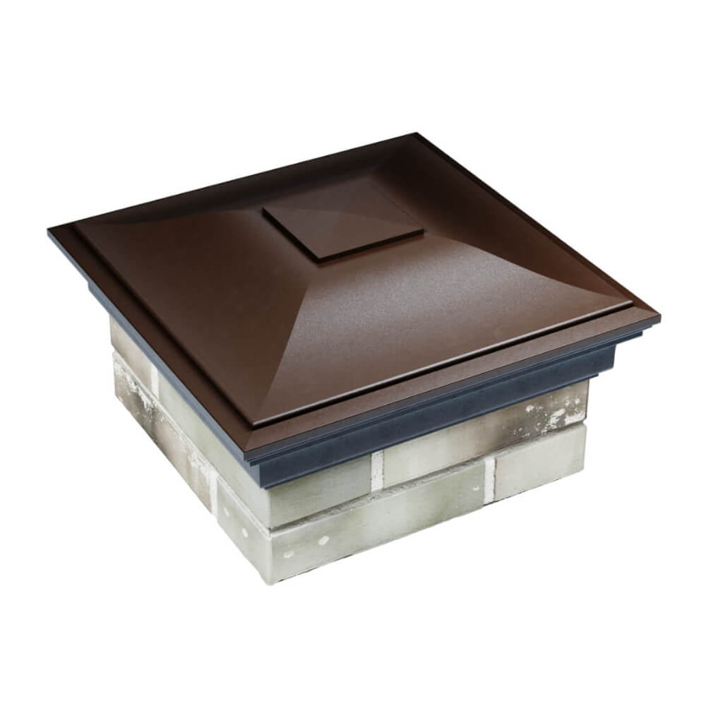 Колпак Zking Монблан Коричневый на столб 1.5х1.5 еврокирпича 0.7НФ (355х355мм) в Белой Калитве фото