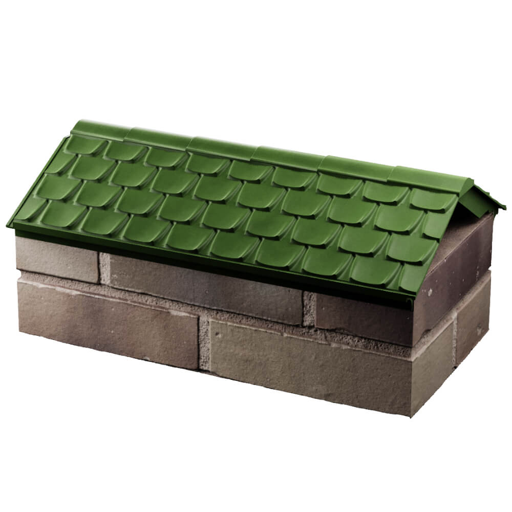 Парапет Zking Эльбрус Зеленый с посадкой на 1 кирпич (255мм) в Белой Калитве фото
