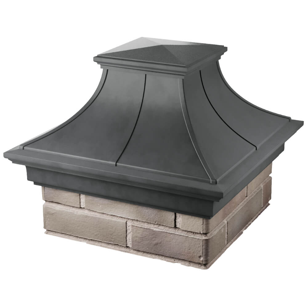 Колпак Zking Монблан Премиум Серый на столб 1.5х1.5 кирпича (385х385мм) в Белой Калитве фото