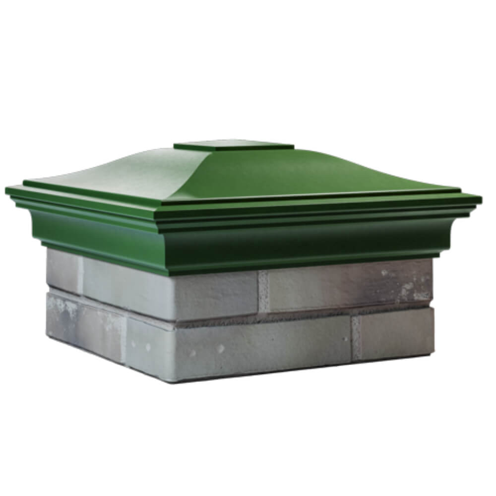 Колпак Zking Монблан Зеленый на столб 1.5х1.5 кирпича (385х385мм) в Белой Калитве фото