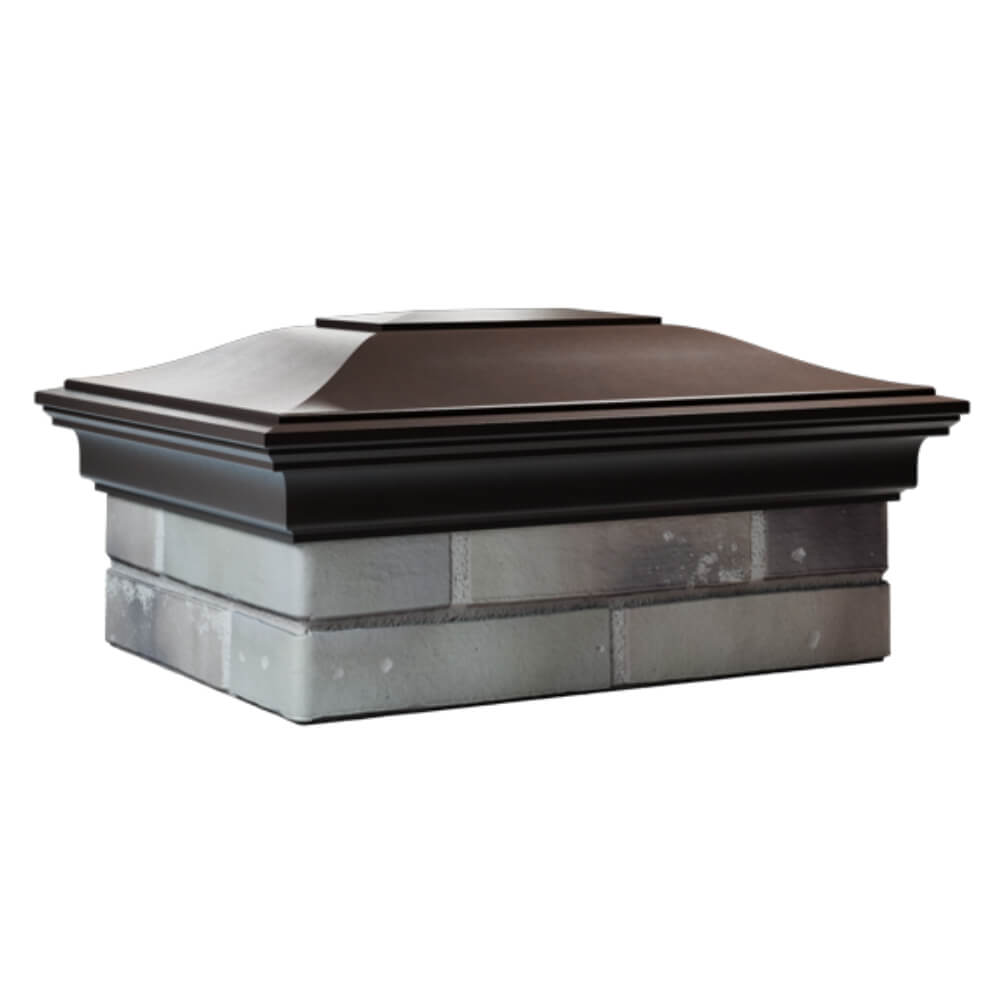 Колпак Zking Монблан Коричневый на столб 2х1.5 кирпича (515х385мм) в Белой Калитве фото