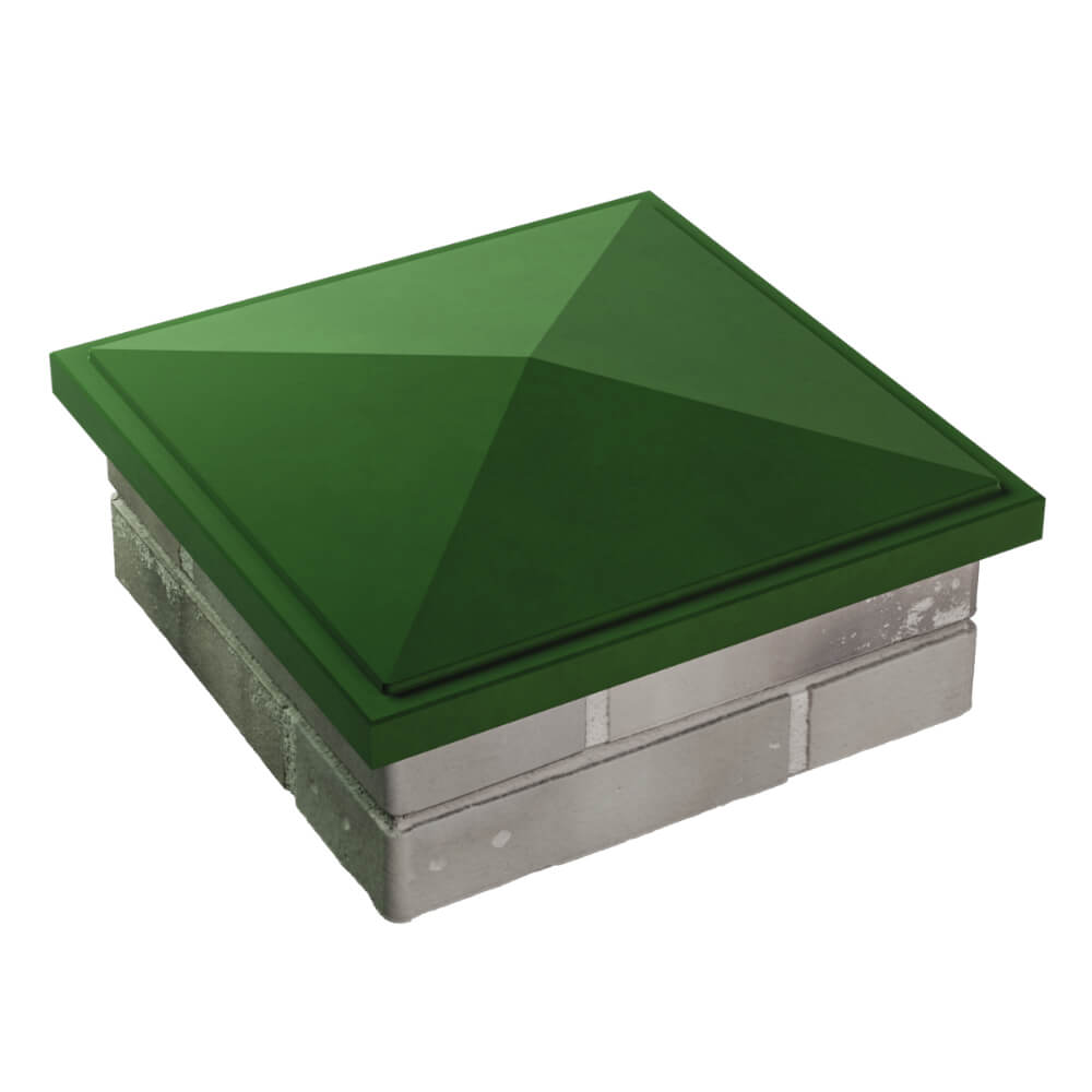 Колпак Zking БонаМоно Зеленый на столб 1.5х1.5 кирпича (385х385, 400х400мм) в Белой Калитве фото