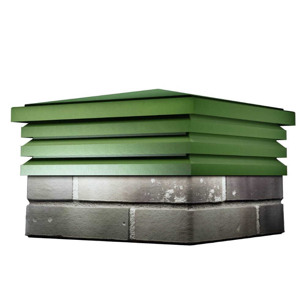 Колпак Zking Бона ХайТек Зеленый на столб 1.5х1.5 кирпича (385х385мм) в Белой Калитве фото