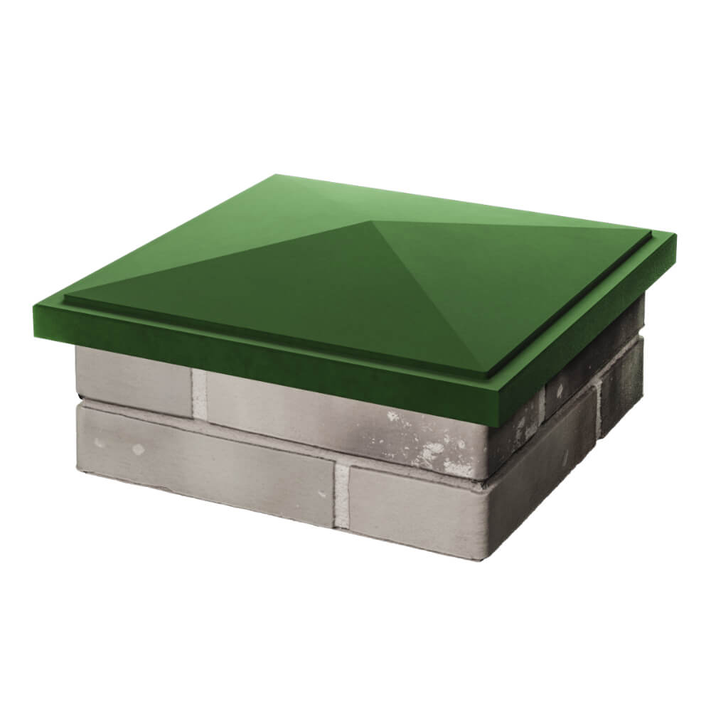 Колпак Zking БонаМоно Зеленый на столб 1.5х1.5 кирпича (385х385, 400х400мм) в Белой Калитве фото